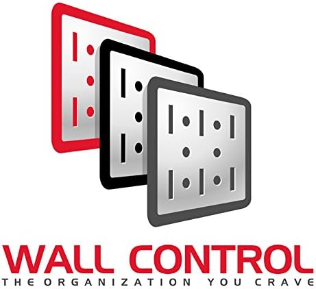 Wall Control Kitchen Pegboard Organizer Pots and Pans Storage Rack Organization Kit with Yellow Pegboard and Red Accessories