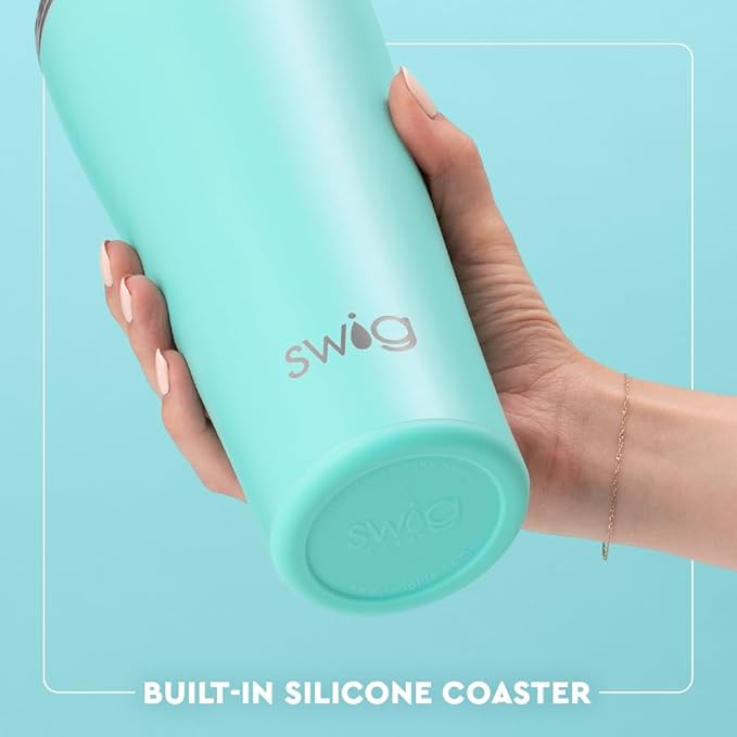 Swig Life 32oz Insulated Tumbler, Travel Coffee Tumbler with Lid, Cup Holder Friendly Travel Coffee Mug, Stainless Steel with Lid (Egg Hunt)