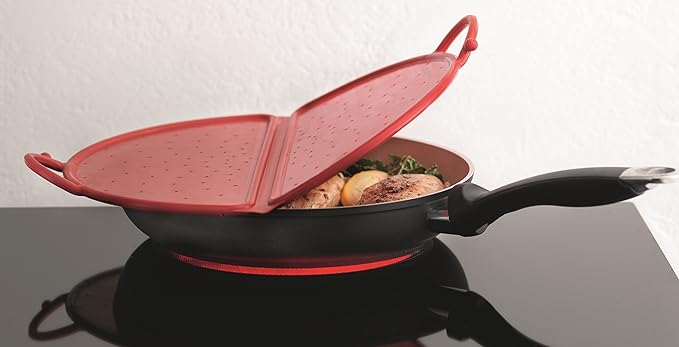 Kuhn Rikon Foldable Splatter Guard, 12-Inch, Red