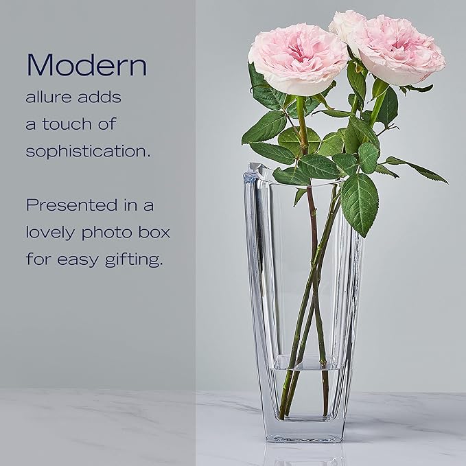 Mikasa Baron Crystal Vase, 11.75 Inch