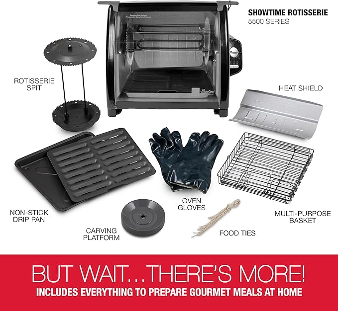Ronco 5500 Series Rotisserie Oven, Black