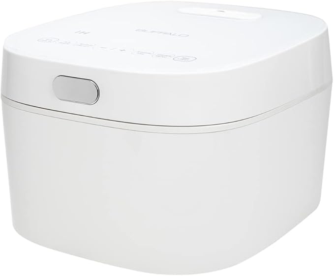 Buffalo SMART COOKER Induction Heating IH Rice Cooker and Warmer, 1 L, 5 cups of rice, Non-Coating inner pot, Efficient, Multiple function, White (5 cups)