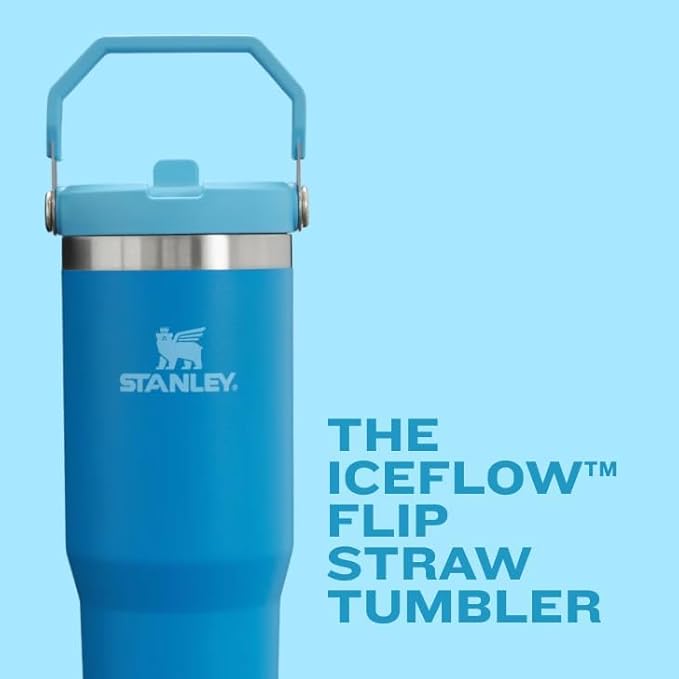 Stanley IceFlow 2.0 Flip Straw Tumbler with Handle 30 oz | Twist On Lid and Flip Up Straw | Leak Resistant Water Bottle | Insulated Stainless Steel | BPA-Free | Lilac