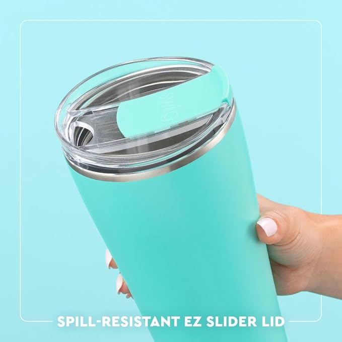 Swig Life 32oz Insulated Tumbler, Travel Coffee Tumbler with Lid, Cup Holder Friendly Travel Coffee Mug, Stainless Steel, 32 oz, Reusable Insulated Mug with Lid (Counting Sheep)