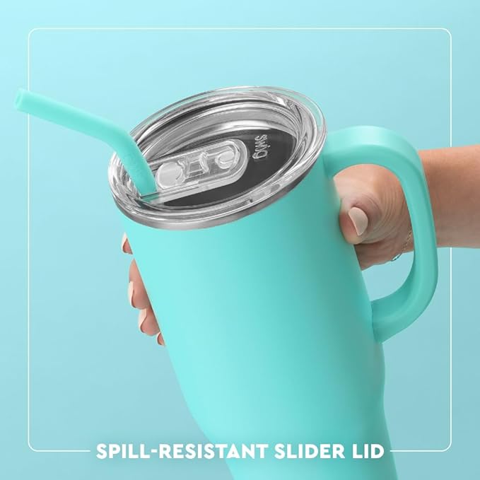 Swig Life 40oz Mega Mug, 40 oz Tumbler with Handle and Straw, Cup Holder Friendly, Dishwasher Safe, Extra Large Insulated Tumbler, Stainless Steel (Disco Cowgirl)