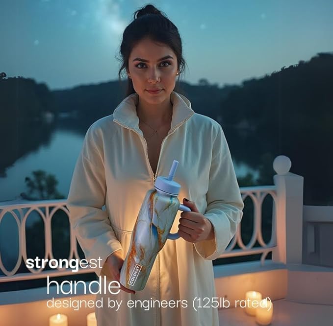 Coldest Tumbler with Handle and Straw - 100% Leak Proof Insulated Tumbler with Lid and Straw (3 Lids) - Stainless Steel Tumblers for Women & Men - Cup Holder Friendly Base, 46 oz (Pink Checkers)