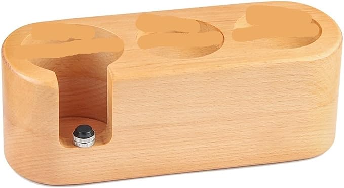 Walnut Wood Coffee Filter Holder, Espresso Tamper Mat Stand, Coffee Maker Support Base Rack, Barista Accessories(Blue)