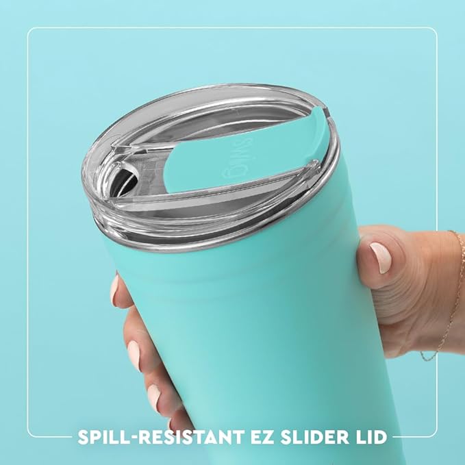 Swig Life 24oz Party Cup, Stackable Insulated Travel Coffee Tumbler with EZ Slider Lid, Cup Holder Friendly, Stainless Steel 24 oz Tumbler, Reusable Coffee Mug (Disco Cowgirl)