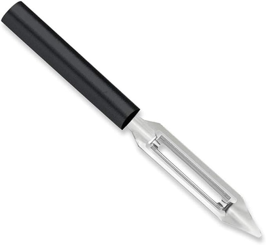 Rada Cutlery Vegetable Peeler (W232), 1.75" Stainless Steel Swiveling Blade, Black Handle