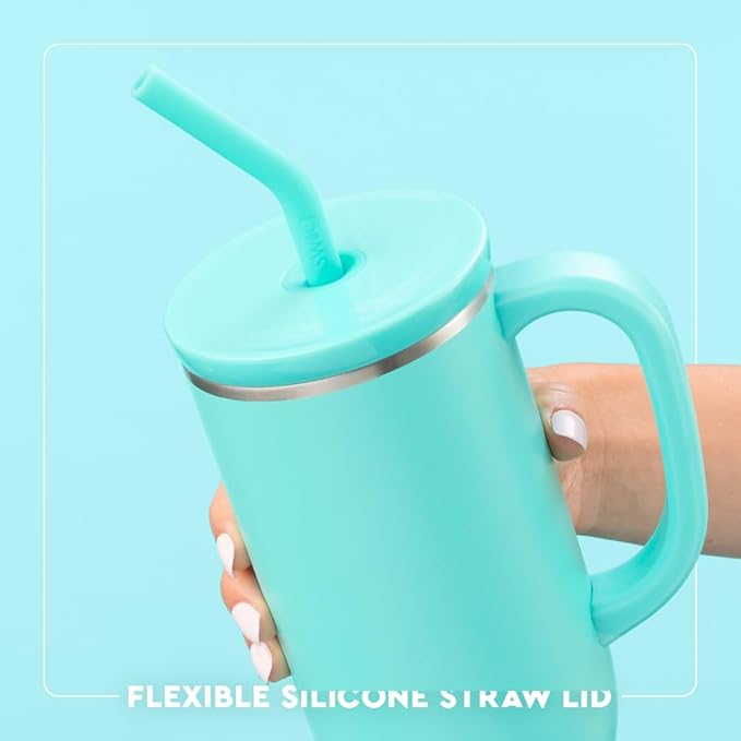 Swig Life 30oz Mega Mug, 30oz Tumbler with Handle and Straw, Large Insulated Tumblers, Cup Holder Friendly Travel Mug, Stainless Steel 30 oz Tumbler, Reusable Insulated Water Bottle (Wild at Heart)