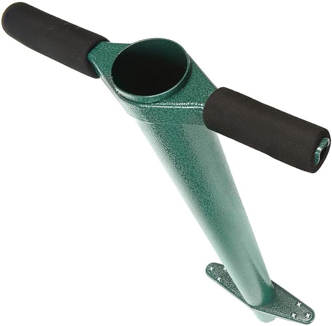 Edward Tools 5 in 1 Long Handle Garden Tool - Sturdy Steel Pro Grade Bulb Planter, Long Handle Weeder, Sod Plugger, Soil Probe, Transplanter - Step, Twist, Pull - Multi Depth Options