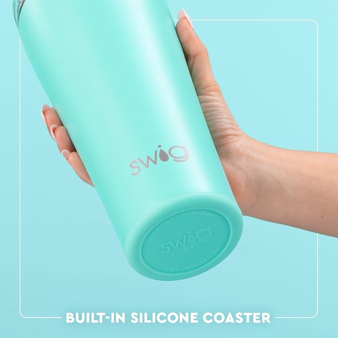 Swig Life 32oz Insulated Tumbler, Travel Coffee Tumbler with Lid, Cup Holder Friendly Travel Coffee Mug, Stainless Steel, 32 oz, Reusable Insulated Mug with Lid (Sweethearts)