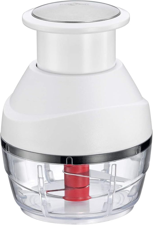 Küchenprofi Vegetable & Fruit Chopper - 3.4" Dia x 4.5" H, White, Contemporary - Mini Food Chopper - Onion Dicer & Garlic Mincer