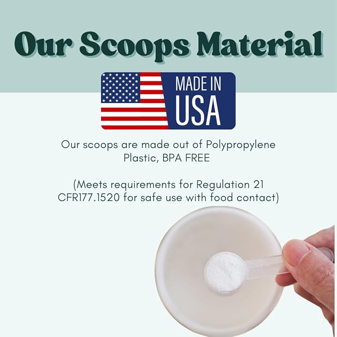 4 Teaspoon (20 mL) Long Handle Scoop for Measuring Coffee, Pet Food, Grains, Protein, Spices and Other Dry Goods (Pack of 5)