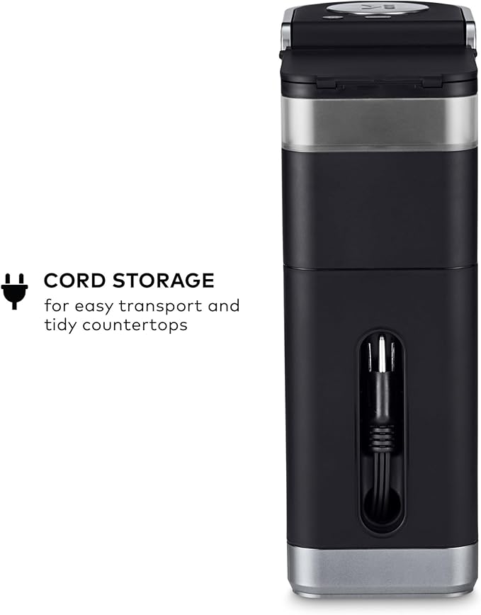 Keurig K-Mini Plus Single Serve K-Cup Pod Coffee Maker, with 6 to 12oz Brew Size, Stores up to 9 K-Cup Pods, Travel Mug Friendly, Matte Black