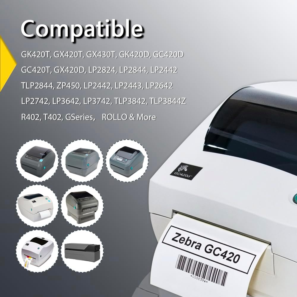 BETCKEY - 1" x 2" Barcode & Address Labels Compatible with Zebra & Rollo Label Printer,Premium Adhesive & Perforated [Pink, 6 Rolls, 4500 Labels]
