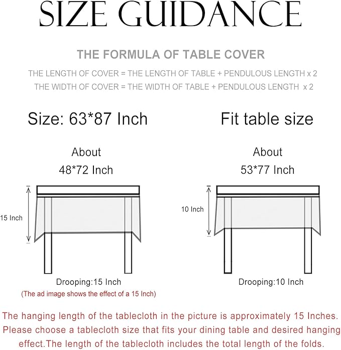 patdrea Designer French Vintage Rectangular Tablecloth,Yellow Floral Pattern Anti-Wrinkle Table Cloth,Dacorative Cover for Kitchen Dining Parties,Christmas,Thanksgiving,63"x87"-Cornflowers