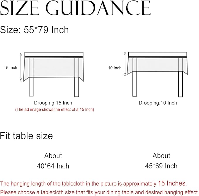 ISAENNE Designer French Table Cloth for Rectangle Table,Linen Orange Floral Pattern Indoor Tablecloth,Wrinkle Resistant Decor Table Cloth for Dining Thanksgiving Kitchen,55"*79"-Alvarado D