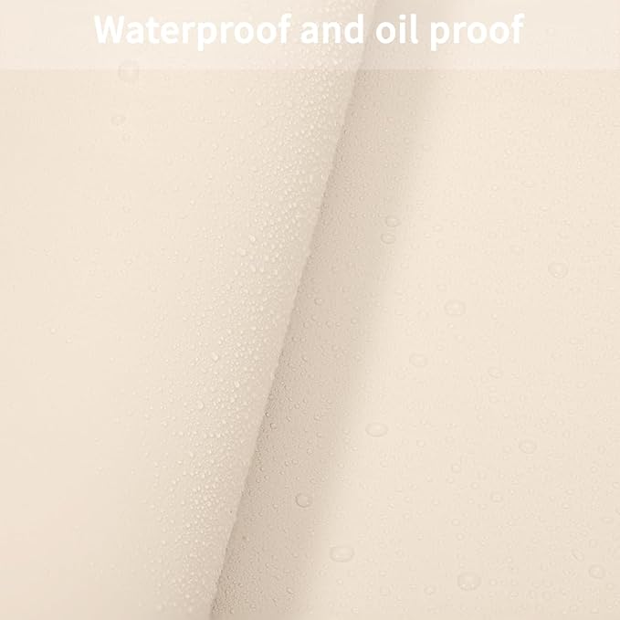 Leather Table Pad,1.8mm Thick,40x66 Inch,Table Pads for Dining Room Table Rectangular,Table Protector for Dining Room Table,Dining Table Cover Protector(Off White+Light Gray,40x66)