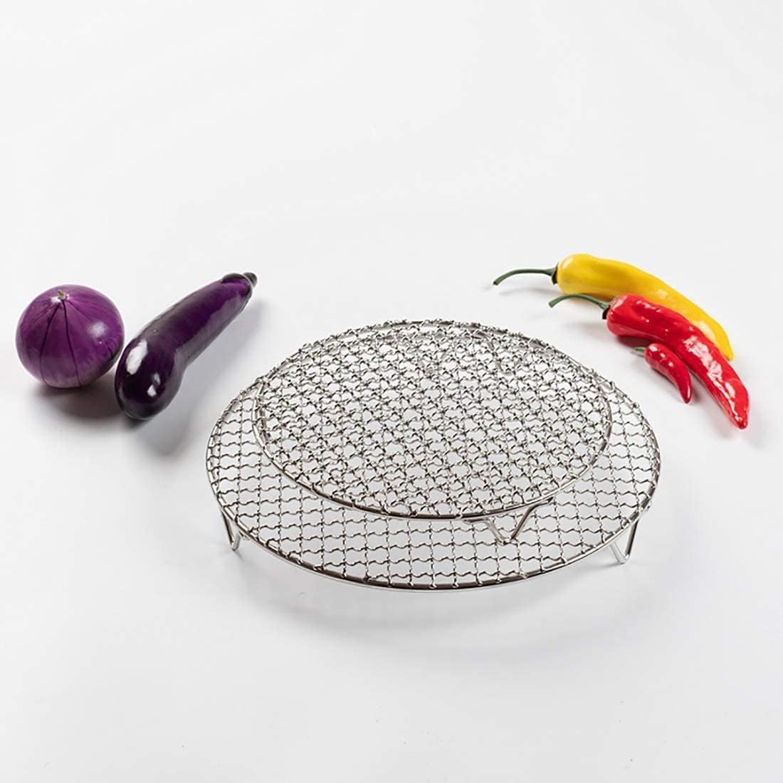 Versatile Round 304 Stainless Steel Cooling Rack Baking,Heat Resistant Rust Proof Sturdy Durable Dia 13.8"