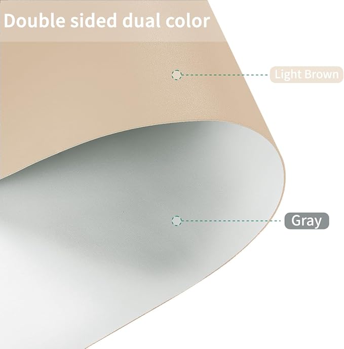 Dining Table Cover Protector for Dining Room Table - Can Be Used On Both Sides Waterproof and Easy to Clean Good Flatness Used for Dining Table(Light Brown+Gray 44x78)