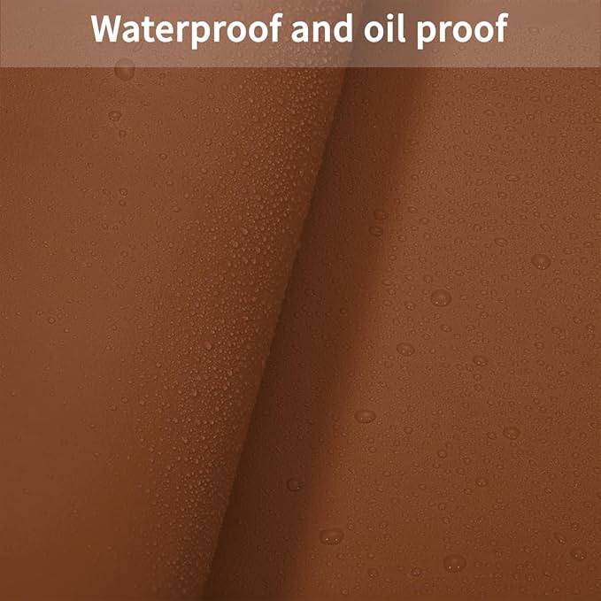 Leather Table Cover,1.8mm Thick,42x72 Inch Table Protector,Table Protector for Dining Room Table,Dining Table Cover,Table Cover Protector,Padded Table Protector(Brown+Gray,42x72)