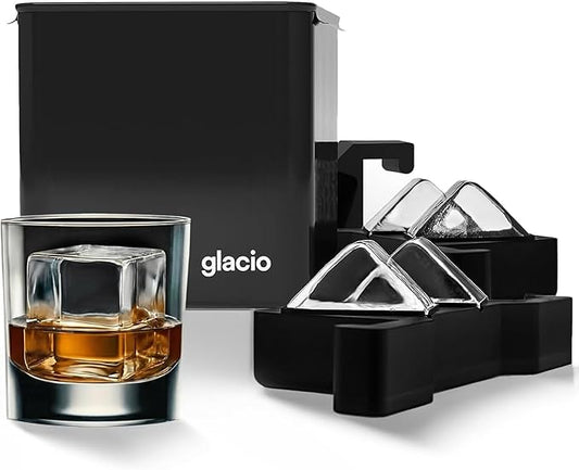Clear Ice Maker Set – Crystal Clear Ice Ball & Cube Molds for Whiskey and Cocktails | Dilution-Free Directional Freezing Design | Easy Removal