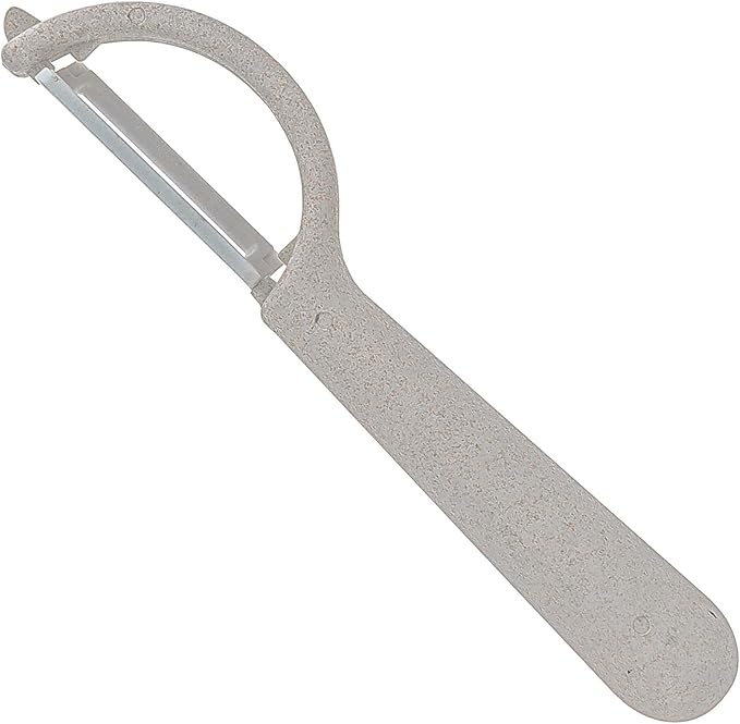 Beille Ceramic Blade Wheat Straw Vegetable Peeler Kitchen Gadgets, 6.5 Inch (Classic Peeler, Cream)