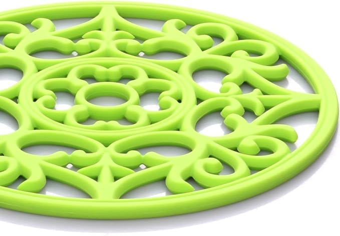 ME.FAN Trivets for Dishes/Pots/Pans, 3 Pcs Silicone Mats, Flexible/Durable/Non Slip Hot Pads to Protect Table and Counter Top (Deep Blue)