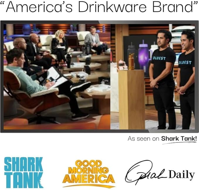 Coldest Tumbler with Handle and Straw - 100% Leak Proof Insulated Tumbler with Lid and Straw (3 Lids) - Stainless Steel Tumblers for Women & Men - Cup Holder Friendly Base, 46 oz (All In)