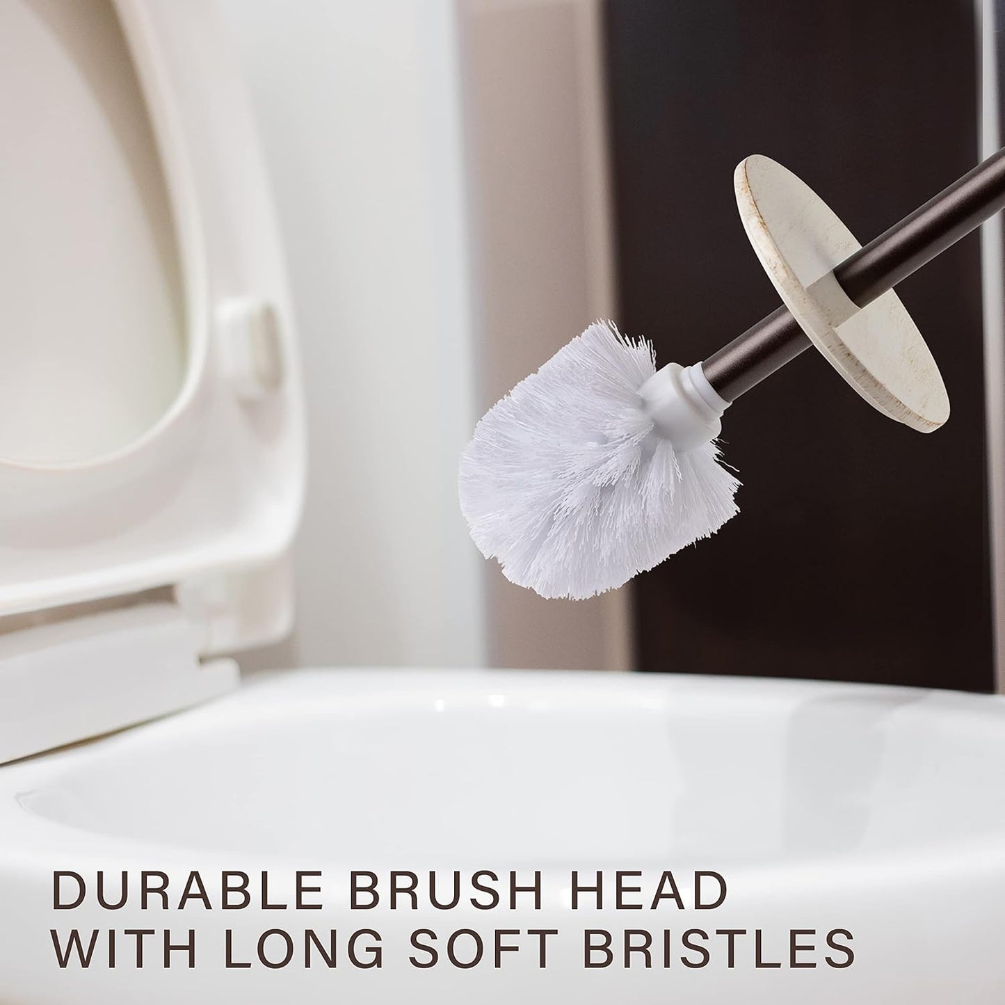Creative Scents Rustic Luxe Bathroom Accessory Set - 6 Piece Modern Bathroom Sets Accessories Features: Toilet Brush and Holder, Tissue Cover, Soap Dispenser, Toothbrush Holder, Soap Dish & Tumbler