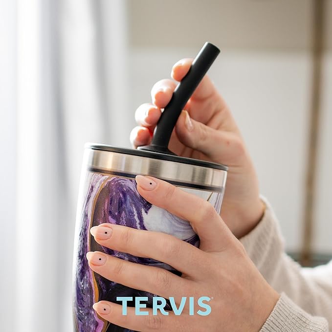 Tervis Traveler Harry Potter Deathly Hallows Triple Walled Insulated Tumbler Travel Cup Keeps Drinks Cold & Hot, 30oz - with Straw Lid, Stainless Steel