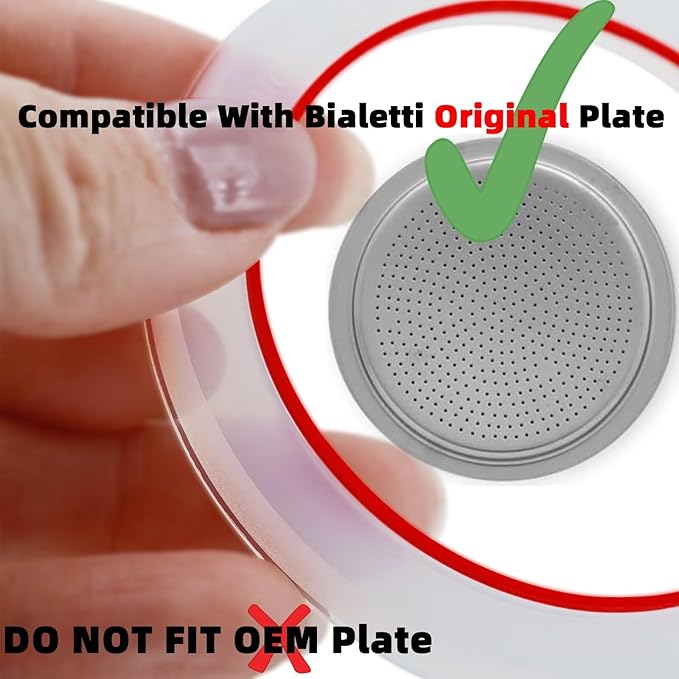 [UPGRADED] Sealing Gasket for Bialetti Moka Express 3 Cups Iconic Stovetop Espresso Maker - 6 PCS Replacement Food Grade Silicone Seal Ring for Aluminum Stovetop Coffee Maker Pots