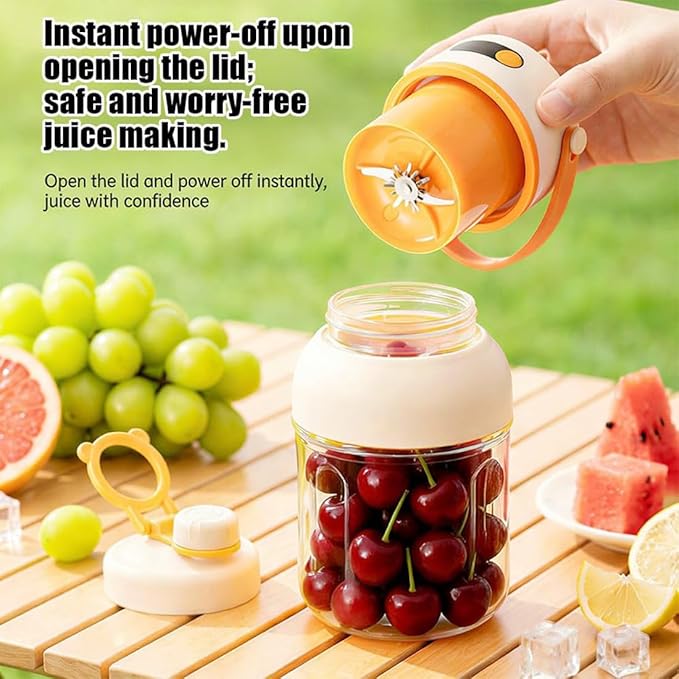 Portable Electric Juicer Cup with Zero Cord Hassle, USB-C Rechargeable Electric Blender with 18000 RPM Motor, Portable Wireless Juicer Cup for Home, Gym, Office and Outdoor (1200ml 1pc)