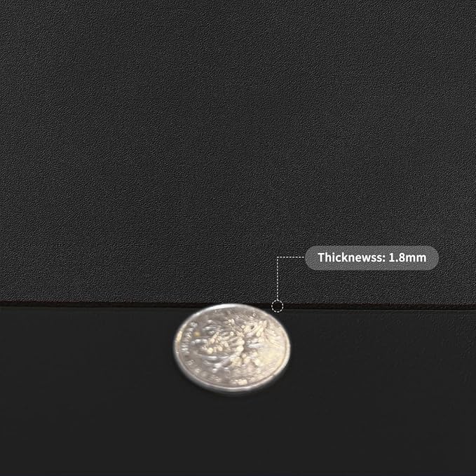 Leather Dresser Cover,1.8mm Thick,14x84 Inch,Dresser Protector Top,Dresser Top Protector,Dresser Cover Top,Dresser Top Cover,Dresser Cover Top for Bedroom.(Black+Black,14x84)