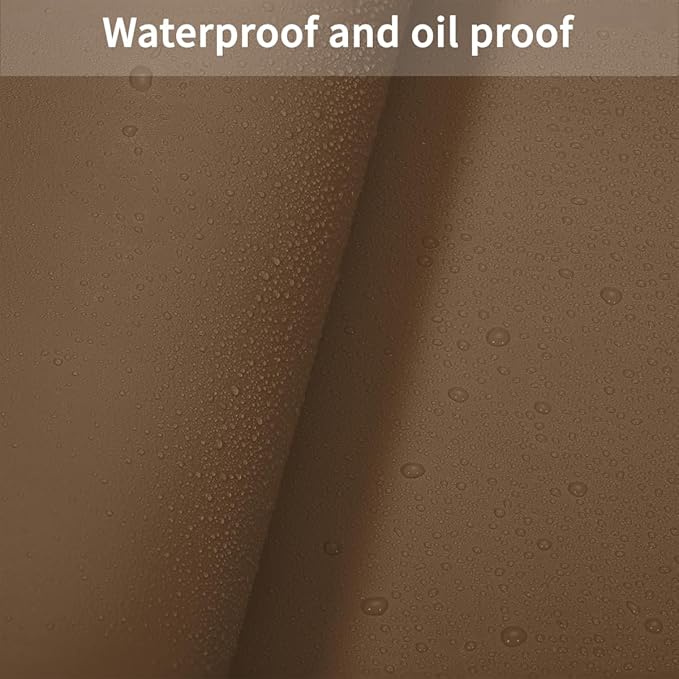 Table Pad - Used for Square Table Waterproof and Easy to Clean Good Flatness Easy to Used for Dining Table(Mud Color+Champagne Gold 46x46)