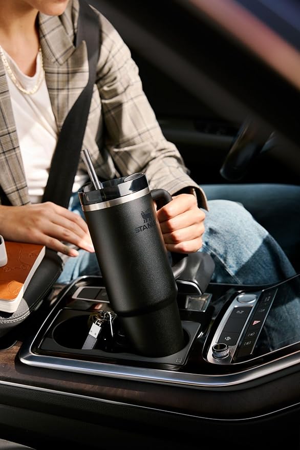 STANLEY Quencher H2.0 Tumbler with Handle and Straw 40 oz | Flowstate 3-Position Lid | Cup Holder Compatible for Travel | Insulated Stainless Steel Cup | BPA-Free | Daffodil