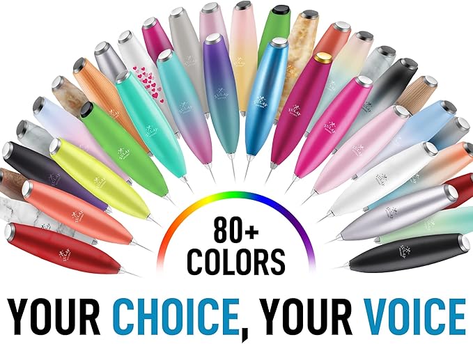 Zulay Kitchen Powerful Milk Frother Wand - Ultra Fast Handheld Drink Mixer - Electric Whisk Foam Maker for Coffee, Lattes, Cappuccino, Frappe, Matcha & Coffee Creamer - Milk Boss Cotton Candy