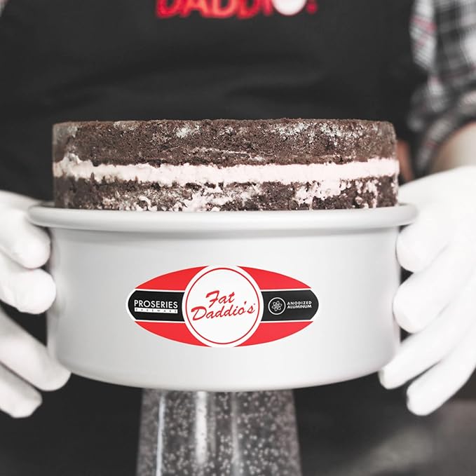 Fat Daddio's PCC-32SET Anodized Aluminum Round Cheesecake Pan with Removable Bottom, 3 x 2 inch, Set of 2