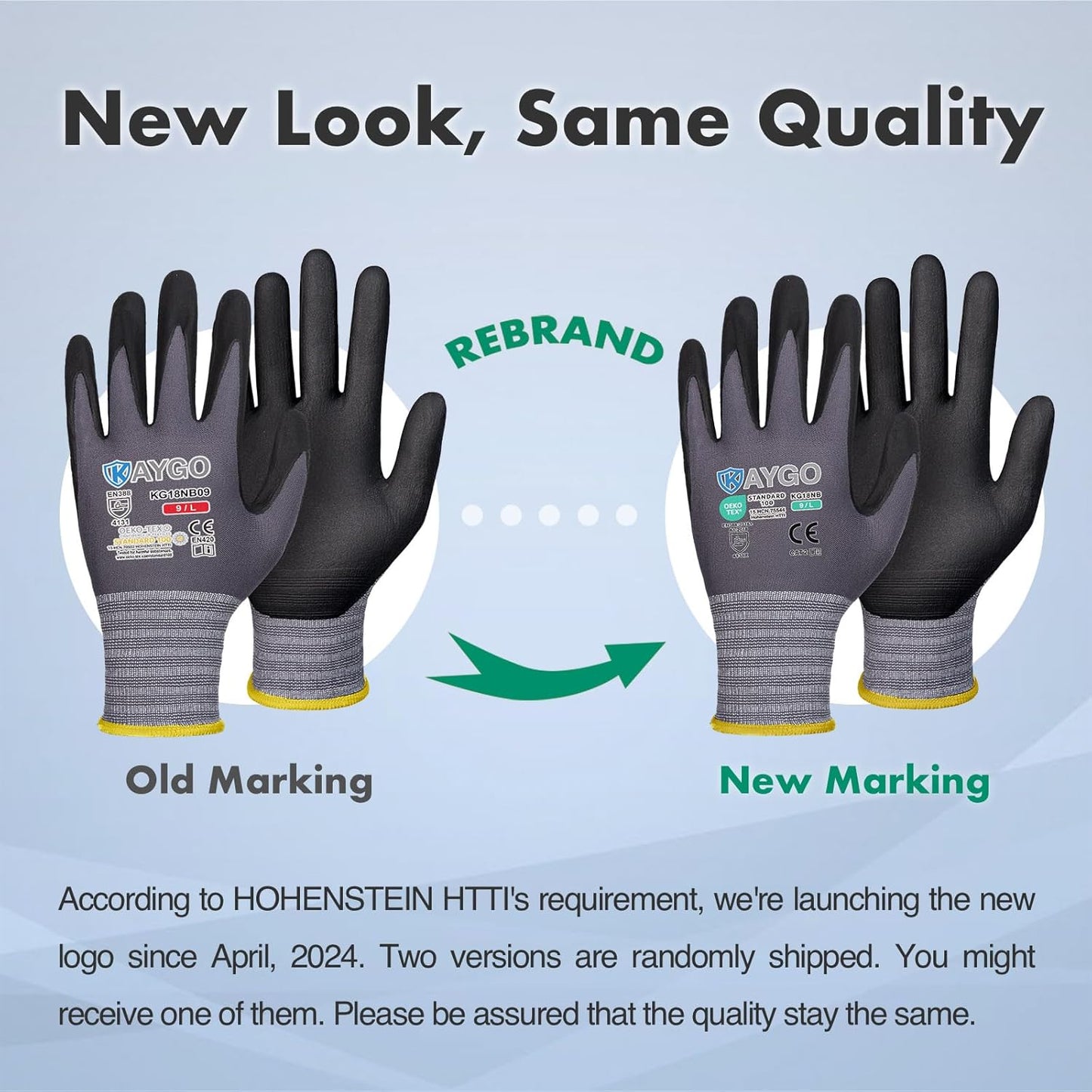 KAYGO Safety Work Gloves MicroFoam Nitrile Coated, 12 Pairs KG18NB,Seamless Knit Nylon Glove for Men and Women, Ideal for Automotive,Warehouse,Construction (Small,Gray)