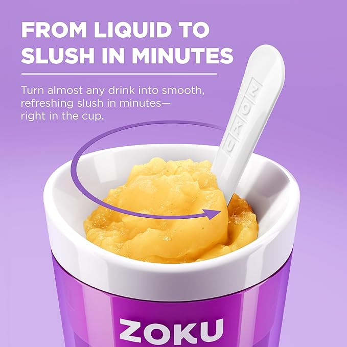 ZOKU Original Slush and Shake Maker, Compact Make and Serve Cup with Freezer Core Creates Single-Serving Smoothies, Slushies and Milkshakes in Minutes, BPA-free, Green