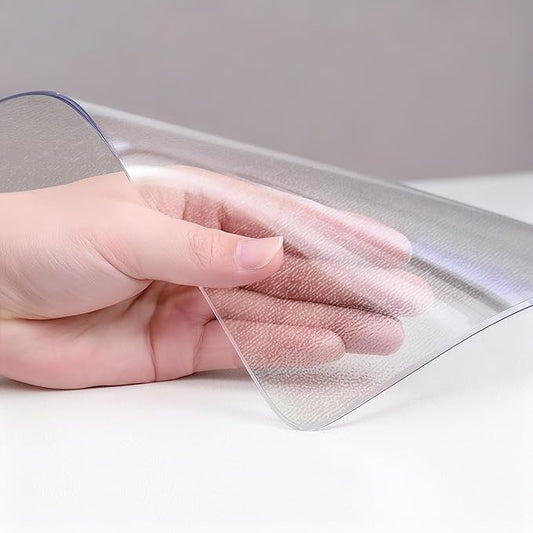 Frosted Table Protector 42 x 60 Inch, 1.9mm Thick Waterproof PVC Plastic Table Cover, Durable Table Pad for Dining Room, Kitchen, Writing Desk, and Coffee Tables