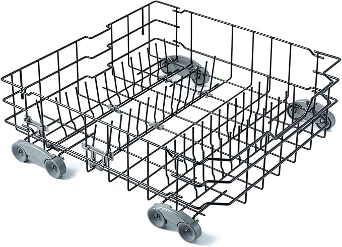 WD28X25960 Dishwasher Lower Rack Replacement Parts for GE Lower Dishrack Drawer Tray Rack 21.8’’ x 20.6’’ x 7.3’’ GE PDW7880G00SS GDWT368V55SS Profile Dishwasher Bottom Dish Rack Assembly 1 Pcs
