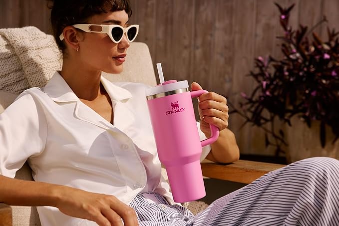 STANLEY Quencher H2.0 Tumbler with Handle and Straw 14 oz | Flowstate 3-Position Lid | Cup Holder Compatible for Travel | Insulated Stainless Steel Cup | BPA-Free | Daffodil