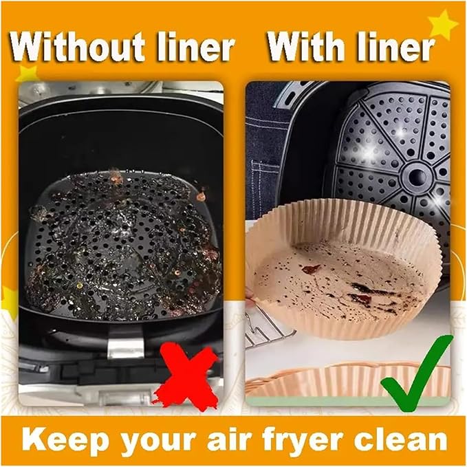 Large Air Fryer Disposable Paper Liners Nonstick 23cm Oven Airfryer Parchment Baking Paper ，Compatible For Ninja，Compatible For COSORI ，Grill Cooking Basket(16cm square,100 Pcs)