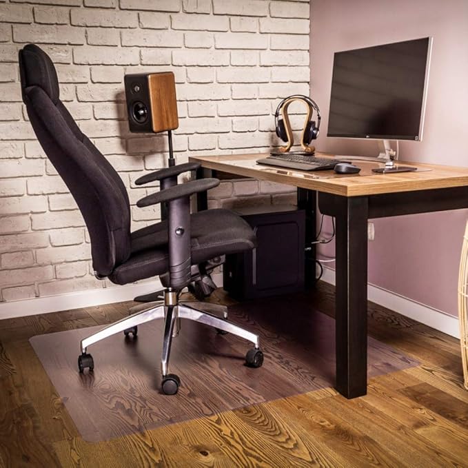 NECAUX Custom Multisize 1.5mm Thick Frosted PVC Table Cover Protector - 16 x 60 Inch Rectangular Plastic Table Cover Desk Pad Mat for Office & Computer Desk/Console Table/Media Stand