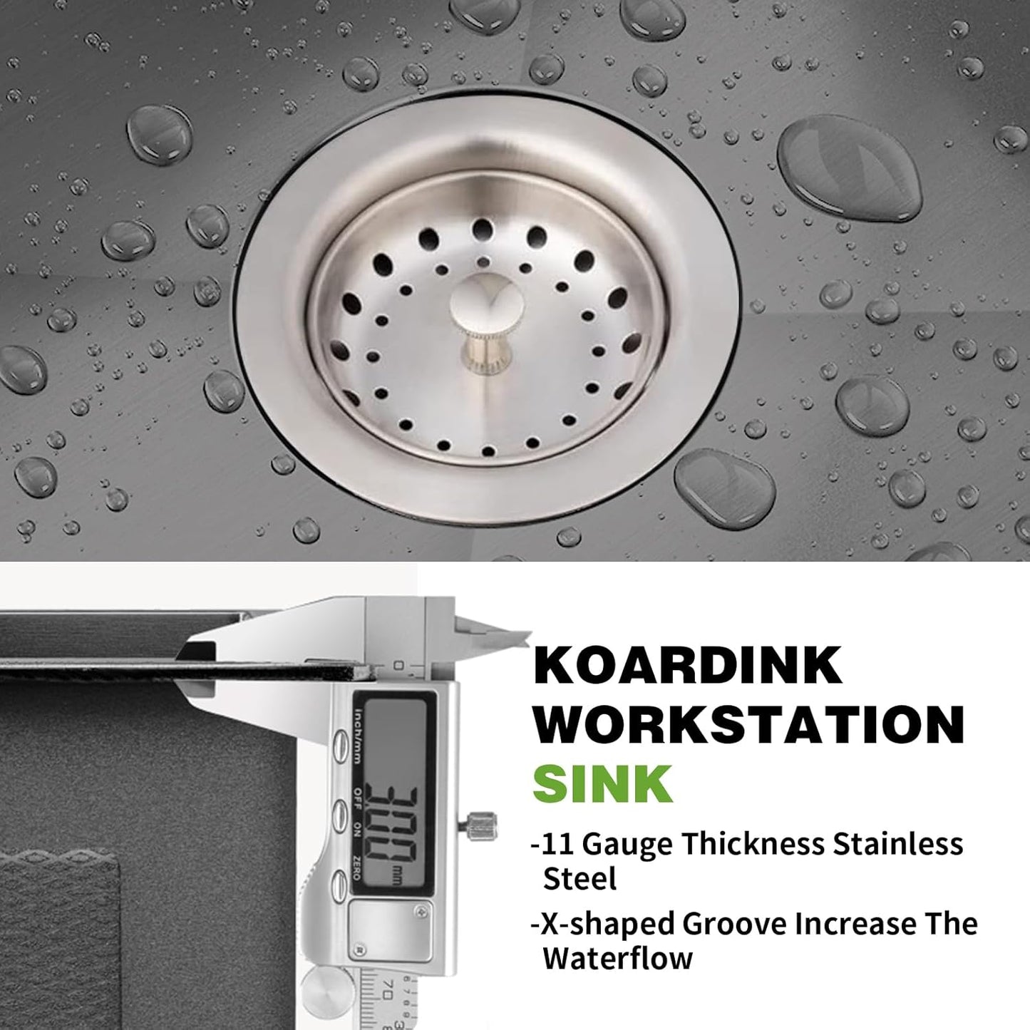 Black Kitchen And Bar Sink, 22x18 Inch Stainless Steel Drop In Kitchen Sink Modern Single Bowl Topmount Bar Sink Combo-Silicon Mat,Drain Strainer Set Compatibility With Various Kitchen & Bar Style
