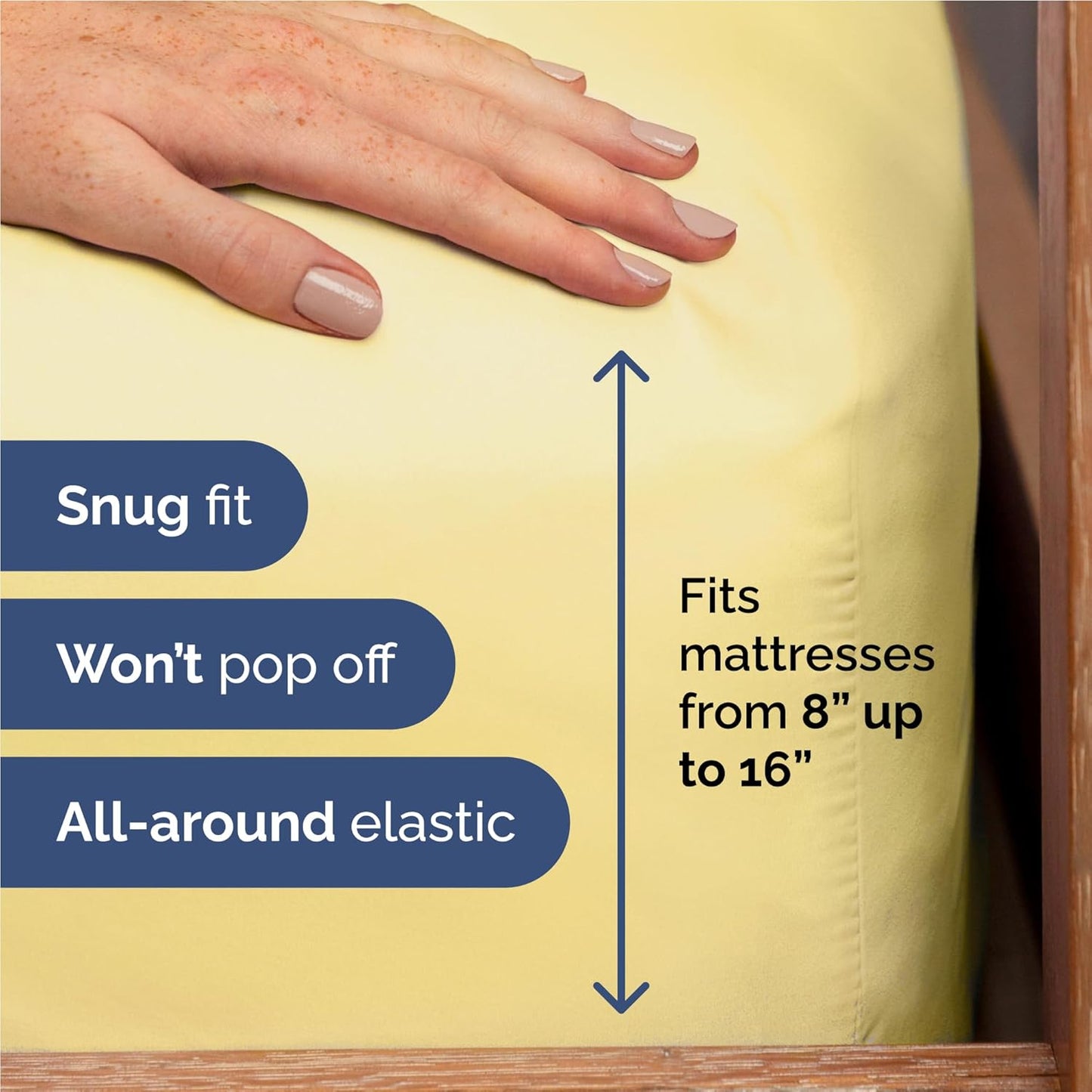 Full Size 4 Piece Sheet Set - Comfy Breathable & Cooling Bed Sheets Set - Hotel Luxury Bedding for Women, Men, Kids, Teens, Boys & Girls - Deep Pockets, Ultra-Soft, Wrinkle Free - Oeko-Tex - Yellow