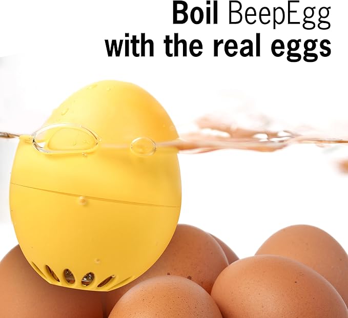 Hippo PiepEi - Singing Egg Timer for Cooking with - Egg Cooker for 3 Hardness Levels - Cute Hippo Gift - Funny Cooking Egg - Music Egg Timer - Brainstream, 5,1 x 4,5 cm