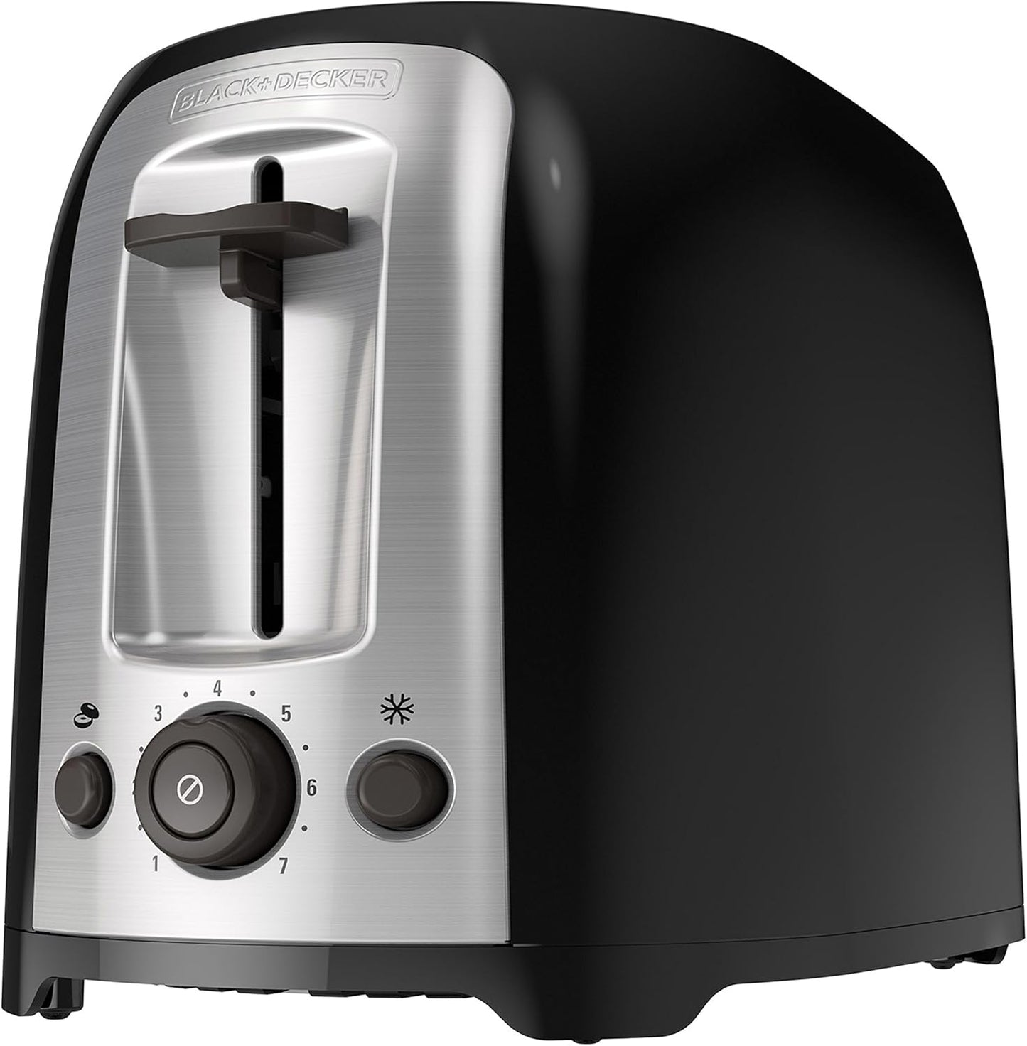 BLACK+DECKER 2-Slice Toaster, TR1278BD, Extra Wide Slots, 7 Shade Settings, 850 Watts, Frozen and Bagel Buttons